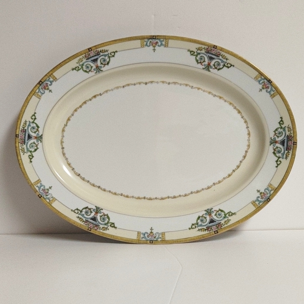 Vintage Noritake Hand Painted Japan Minaret Oval Platter 13.7x10.2 - Picture 4 of 17